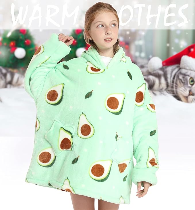 Small Avocado Oversized Blanket Hoodie
