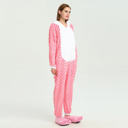 Dotted Pink Hello Kitty Adult Onesie