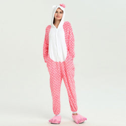 Dotted Pink Hello Kitty Adult Onesie