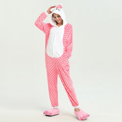 Dotted Pink Hello Kitty Adult Onesie