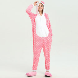 Dotted Pink Hello Kitty Adult Onesie