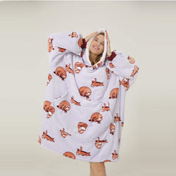 Large Sloth Oversized Blanket Hoodie