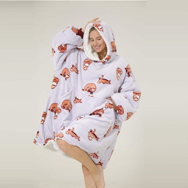 Large Sloth Oversized Blanket Hoodie