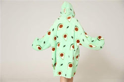 Large Avocado Oversized Blanket Hoodie