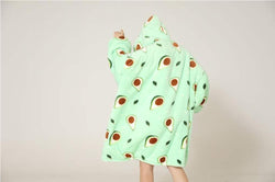 Large Avocado Oversized Blanket Hoodie
