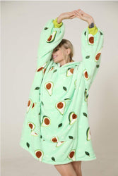 Large Avocado Oversized Blanket Hoodie
