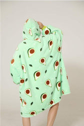 Large Avocado Oversized Blanket Hoodie