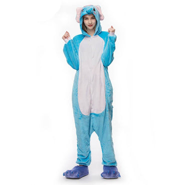 Blue Elephant Adult Onesie