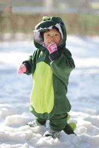 Green Dinosaur Baby Onesie