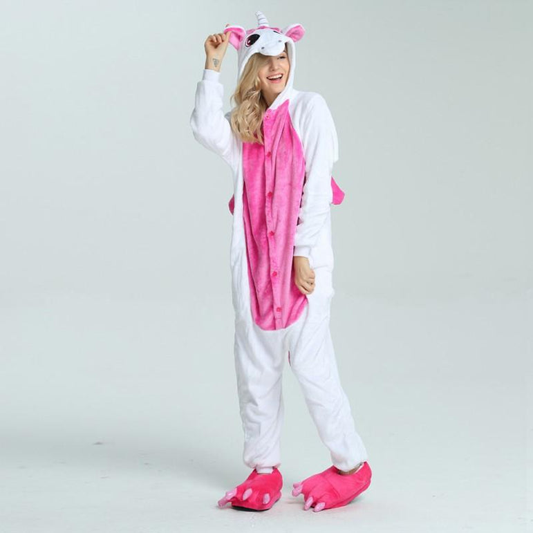 Pink Winged Unicorn Adult Onesie