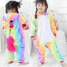 Rainbow-Stripes Unicorn Kids Onesie