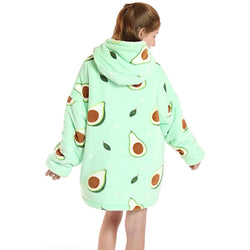 Small Avocado Oversized Blanket Hoodie