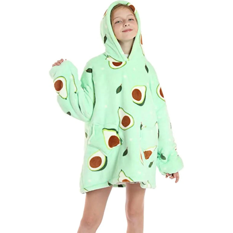 Small Avocado Oversized Blanket Hoodie