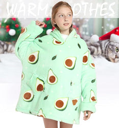 Small Avocado Oversized Blanket Hoodie