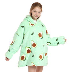 Small Avocado Oversized Blanket Hoodie