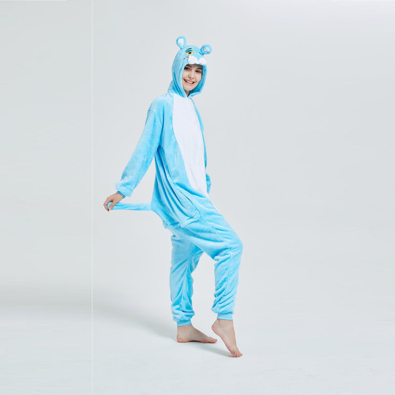 Blue Panther Adult Onesie