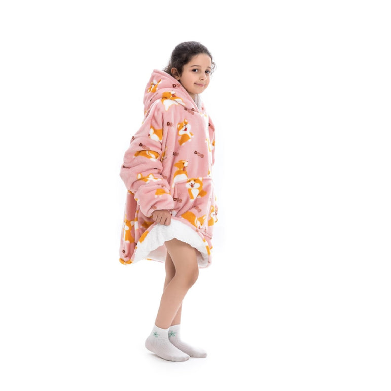 Small Corgi Puppy Oversized Blanket Hoodie