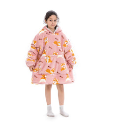 Small Corgi Puppy Oversized Blanket Hoodie