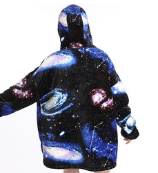 Small Dark Galaxy Oversized Blanket Hoodie