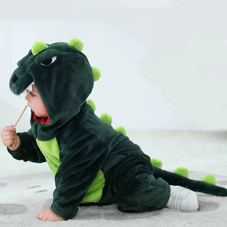 Green Dinosaur Baby Onesie