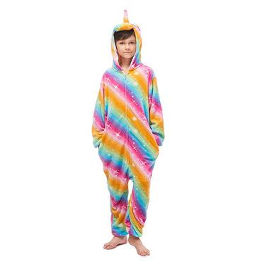 Golden Rainbow Unicorn Kids Onesie