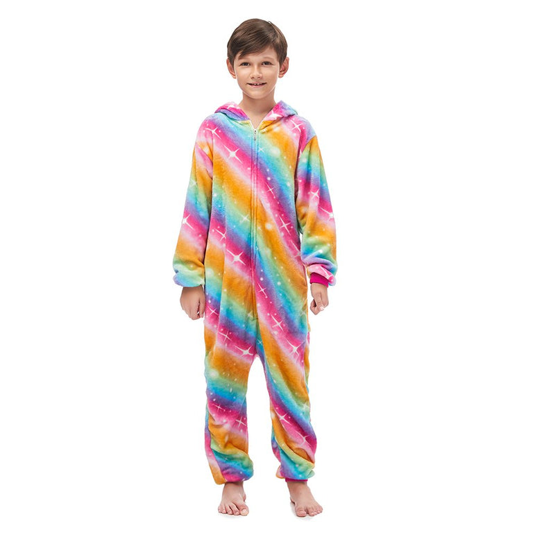 Golden Rainbow Unicorn Kids Onesie