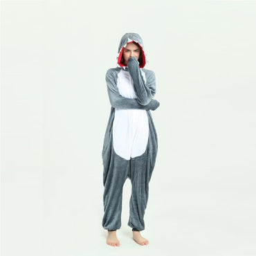 Grey Shark Adult Onesie