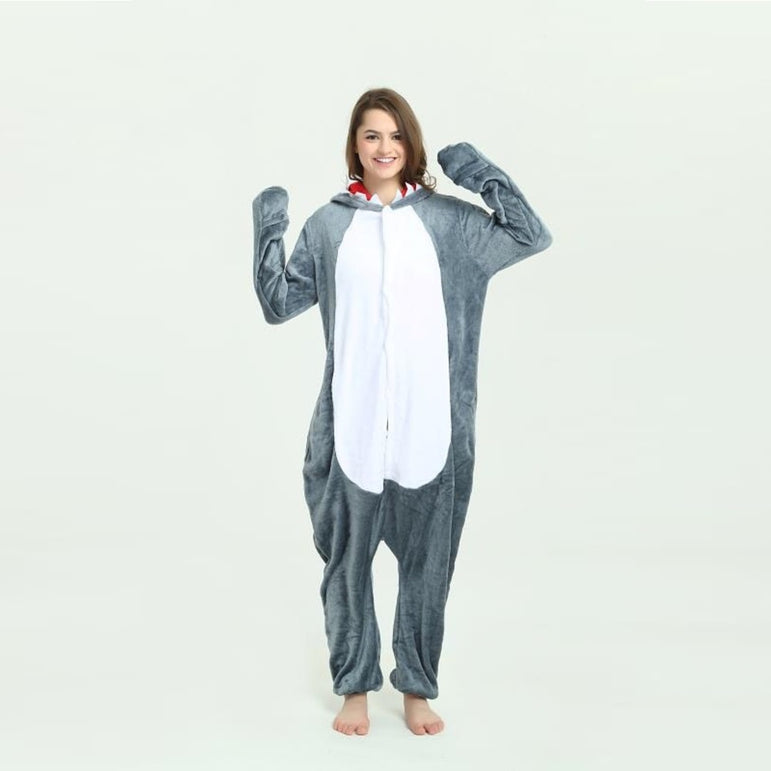 Grey Shark Adult Onesie