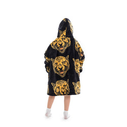 Small Leopard Oversized Blanket Hoodie