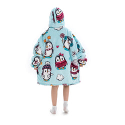 Small Penguin Oversized Blanket Hoodie