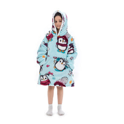 Small Penguin Oversized Blanket Hoodie