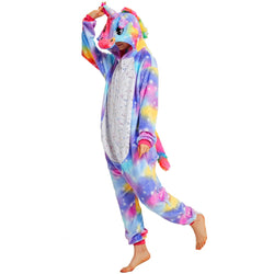 Sparkling Purple-Yellow Unicorn Adult Onesie