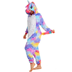 Sparkling Purple-Yellow Unicorn Adult Onesie