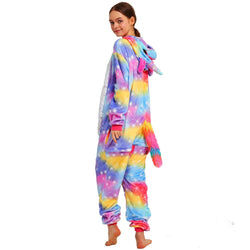 Sparkling Purple-Yellow Unicorn Adult Onesie