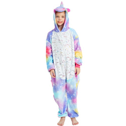 Sparkling Purple-Yellow Unicorn Kids Onesie