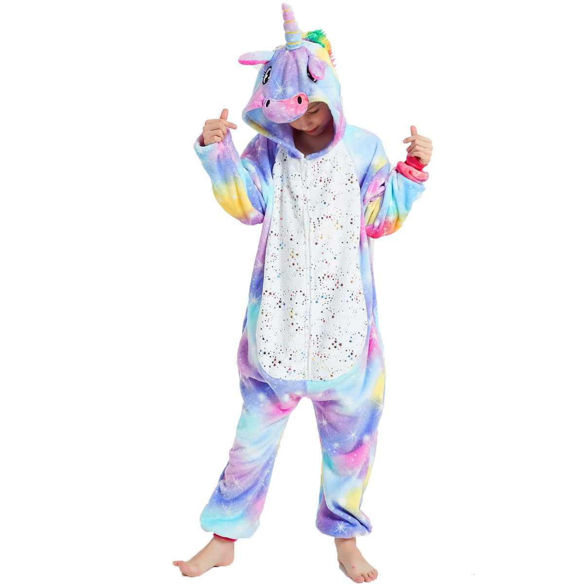 Sparkling Purple-Yellow Unicorn Kids Onesie