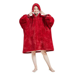 Large Red Oversized Blanket Hoodie