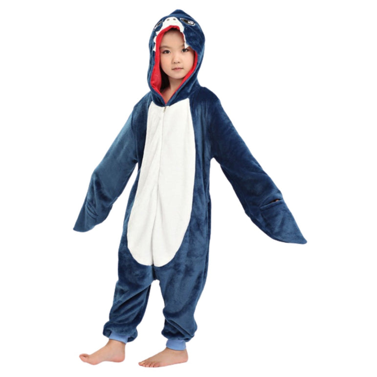 Navy Blue Shark Kids Onesie