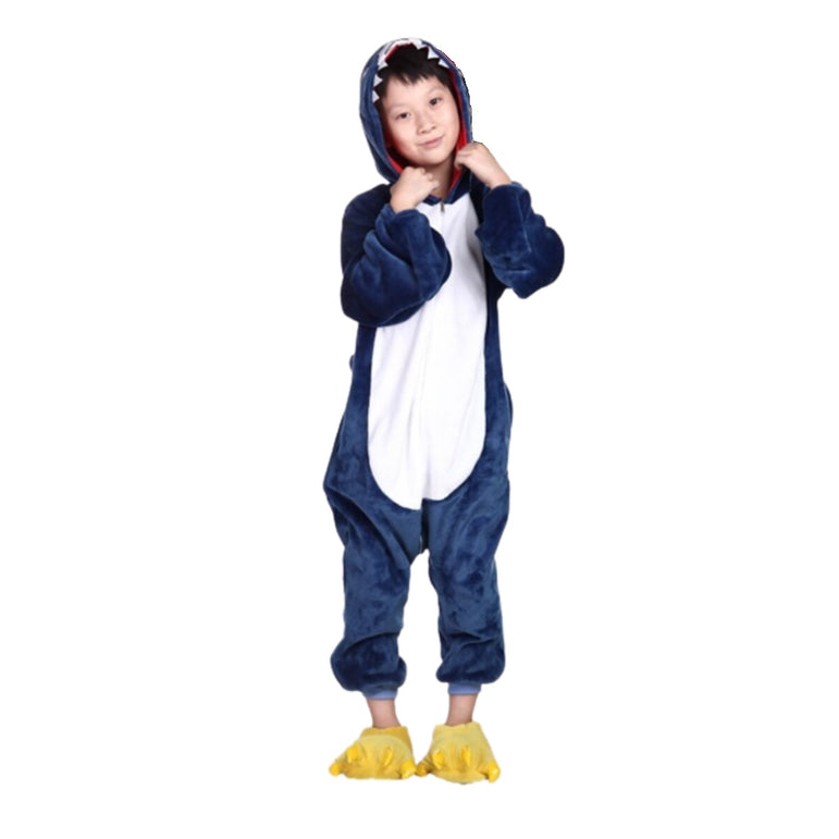 Navy Blue Shark Kids Onesie