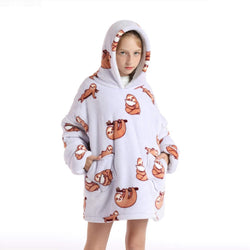 Small Sloth Oversized Blanket Hoodie