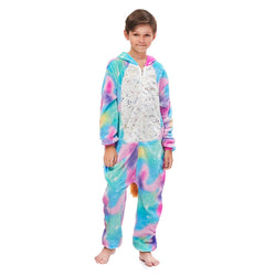 Rainbow Unicorn with Sparkling Stars Kids Onesie