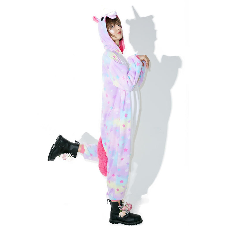 Rainbow Star Unicorn Adult Onesie