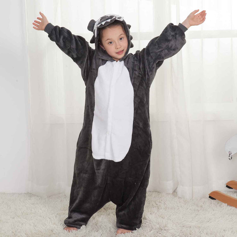 Grey Wolf Kids Onesie