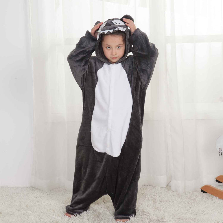 Grey Wolf Kids Onesie