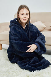 Large Dark Blue Oversized Blanket Hoodie