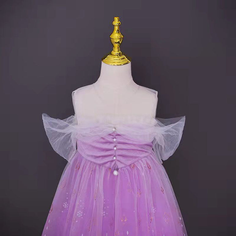 Off-shoulder Purple Party Costume Princess Tutu Dress