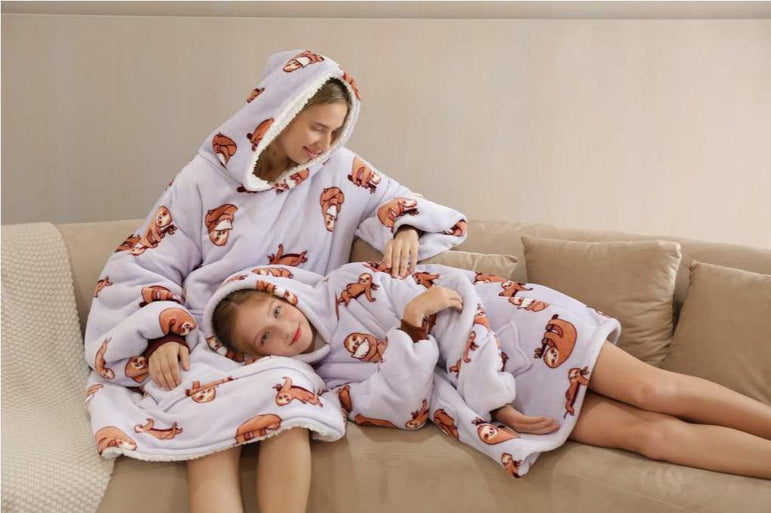 Large Sloth Oversized Blanket Hoodie