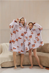 Small Sloth Oversized Blanket Hoodie