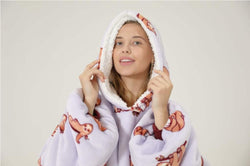 Large Sloth Oversized Blanket Hoodie