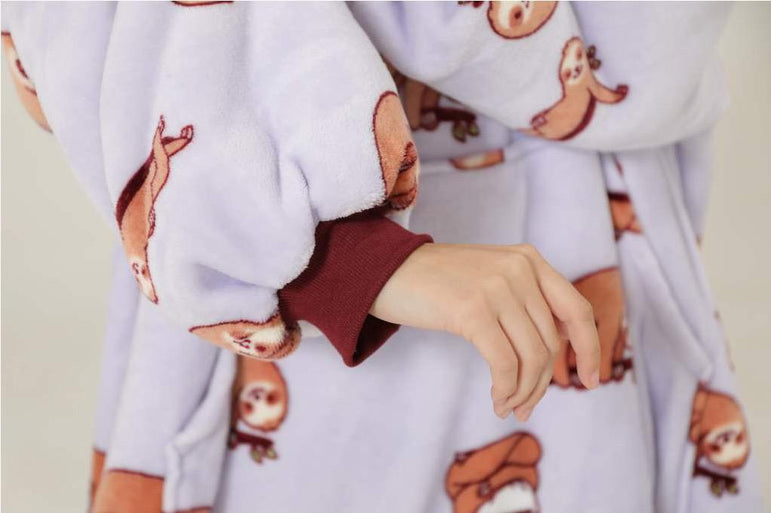 Large Sloth Oversized Blanket Hoodie